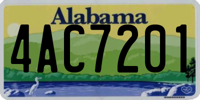 AL license plate 4AC7201
