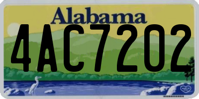 AL license plate 4AC7202