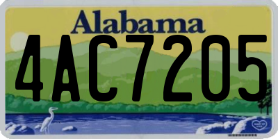 AL license plate 4AC7205