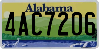 AL license plate 4AC7206