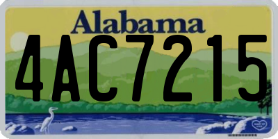 AL license plate 4AC7215
