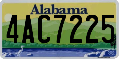AL license plate 4AC7225