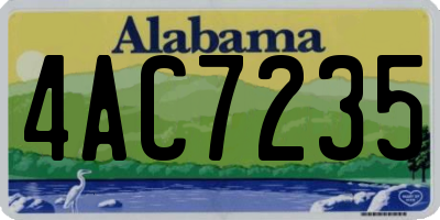 AL license plate 4AC7235