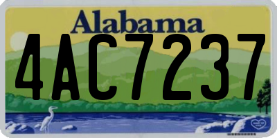 AL license plate 4AC7237