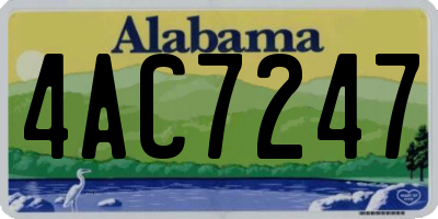 AL license plate 4AC7247