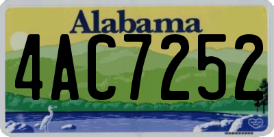 AL license plate 4AC7252