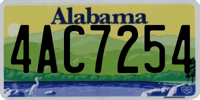 AL license plate 4AC7254