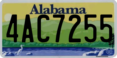 AL license plate 4AC7255