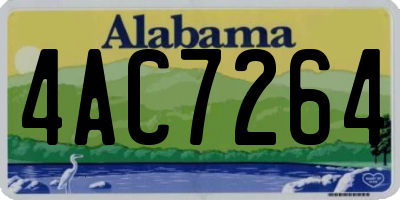 AL license plate 4AC7264