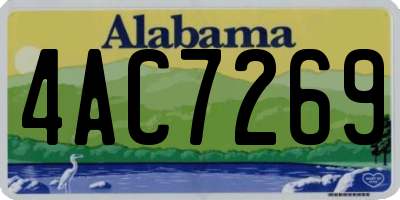 AL license plate 4AC7269