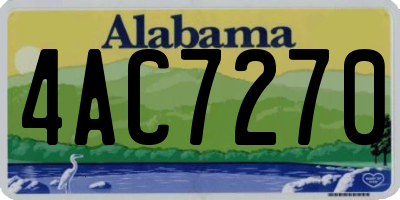 AL license plate 4AC7270