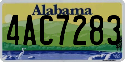 AL license plate 4AC7283