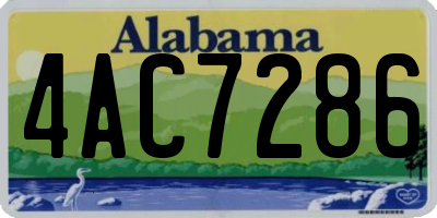 AL license plate 4AC7286