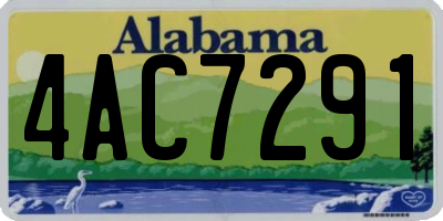 AL license plate 4AC7291