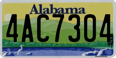 AL license plate 4AC7304