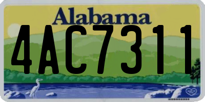 AL license plate 4AC7311
