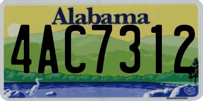 AL license plate 4AC7312