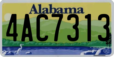 AL license plate 4AC7313