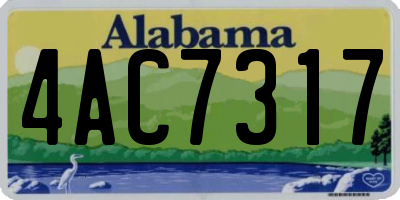 AL license plate 4AC7317