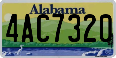 AL license plate 4AC7320