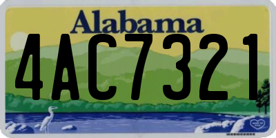 AL license plate 4AC7321