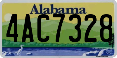AL license plate 4AC7328