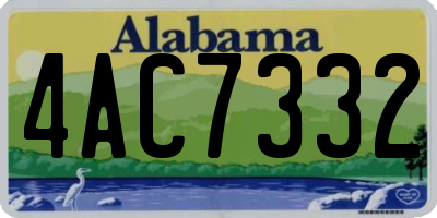 AL license plate 4AC7332