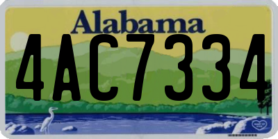 AL license plate 4AC7334