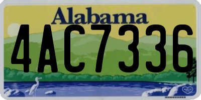 AL license plate 4AC7336