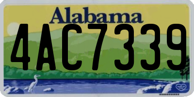 AL license plate 4AC7339