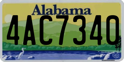 AL license plate 4AC7340