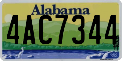 AL license plate 4AC7344