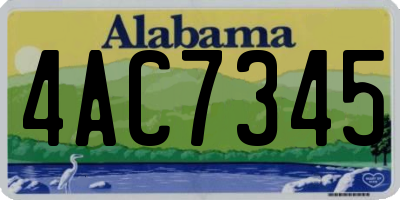AL license plate 4AC7345