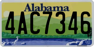 AL license plate 4AC7346