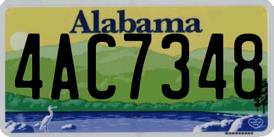 AL license plate 4AC7348