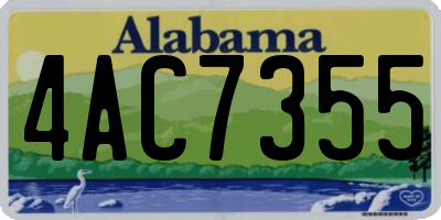 AL license plate 4AC7355