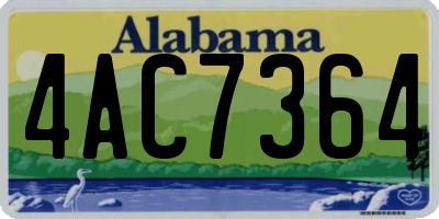 AL license plate 4AC7364