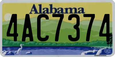 AL license plate 4AC7374