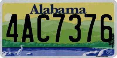 AL license plate 4AC7376