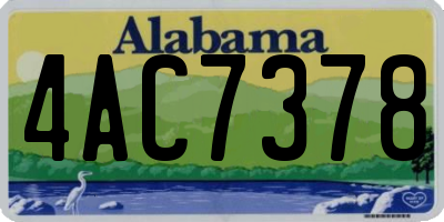 AL license plate 4AC7378