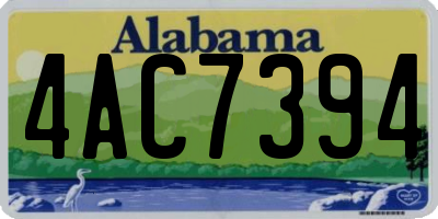 AL license plate 4AC7394