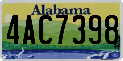 AL license plate 4AC7398