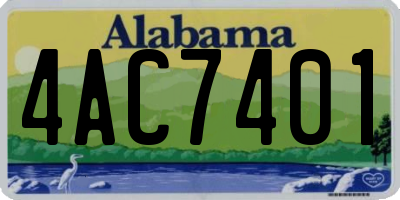 AL license plate 4AC7401
