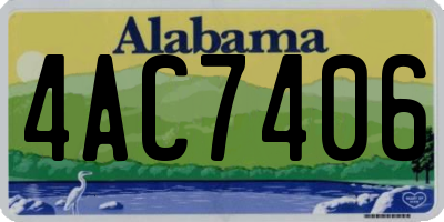 AL license plate 4AC7406