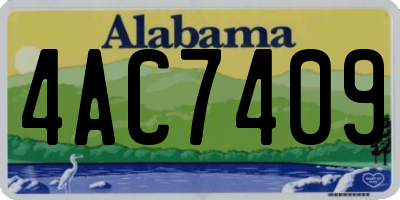 AL license plate 4AC7409