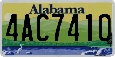 AL license plate 4AC7410