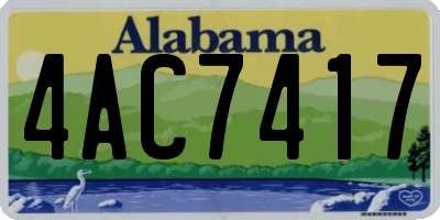 AL license plate 4AC7417
