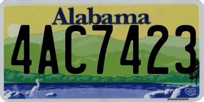 AL license plate 4AC7423