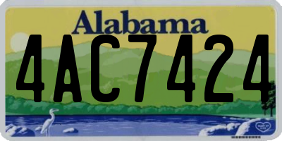 AL license plate 4AC7424