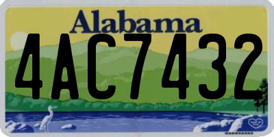 AL license plate 4AC7432